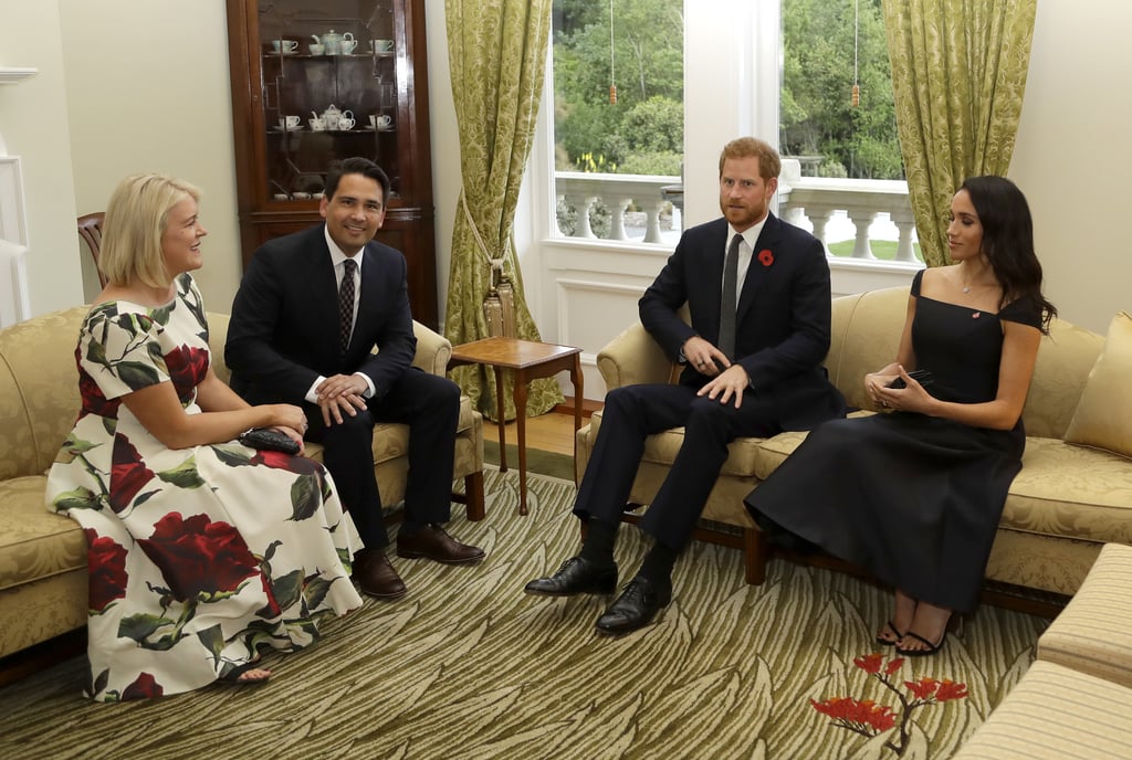 Meghan Markle Navy Gabriela Hearst Dress in New Zealand