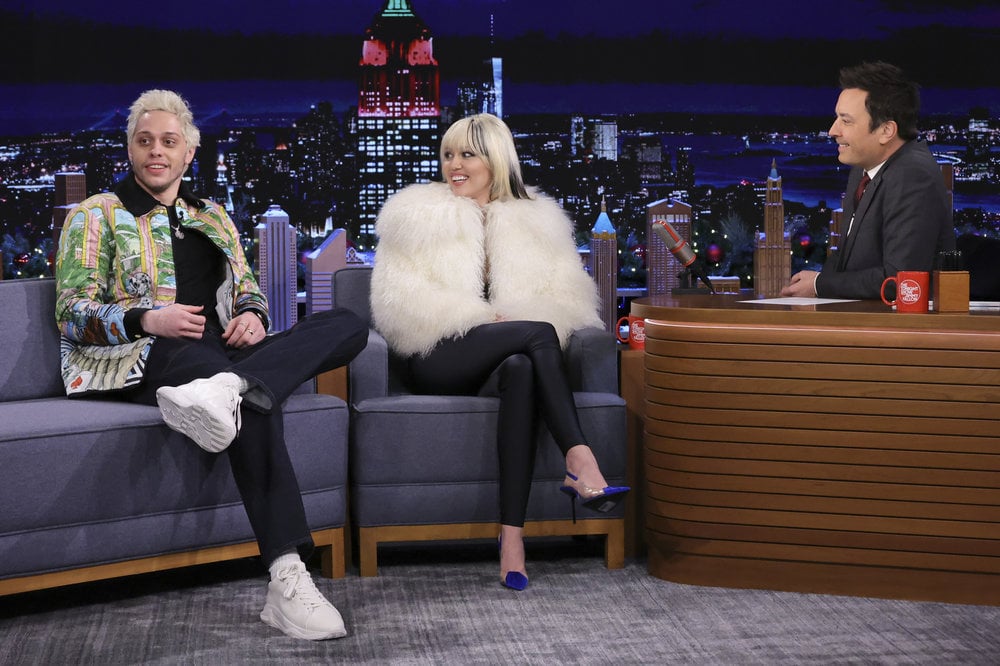 Miley Cyrus and Pete Davidson's Outfits on The Tonight Show