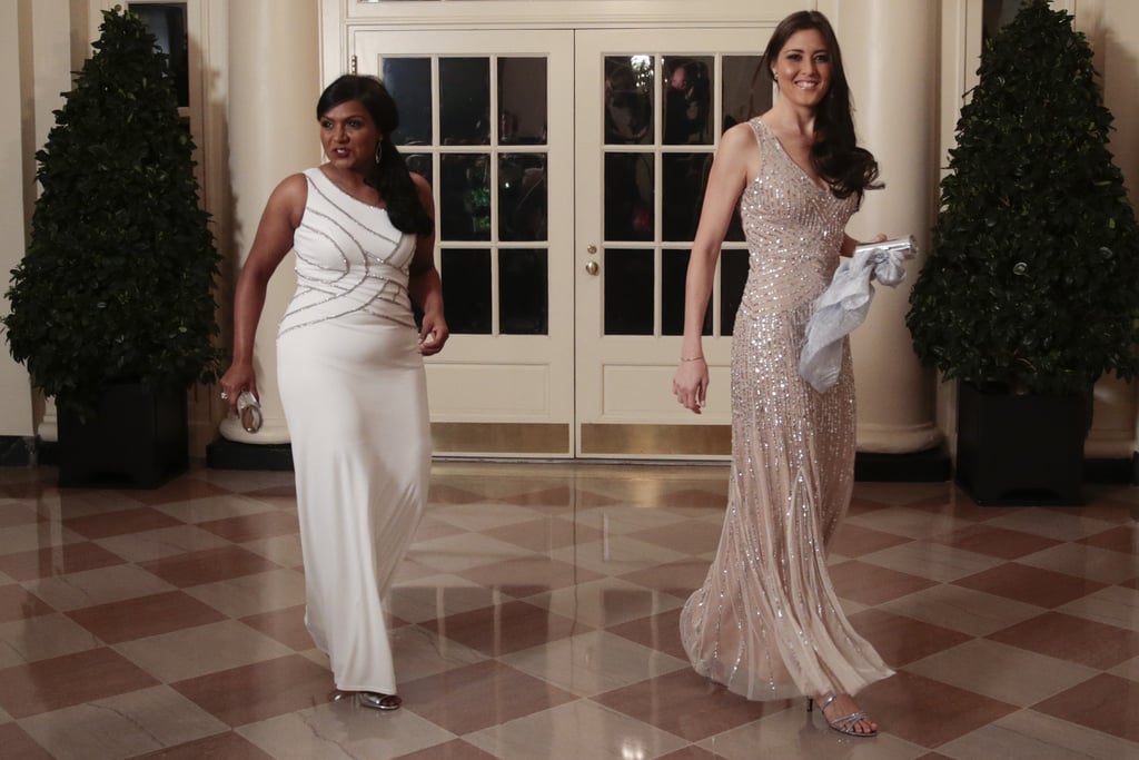 Mindy Kaling and Jocelyn Leavitt made their way in.