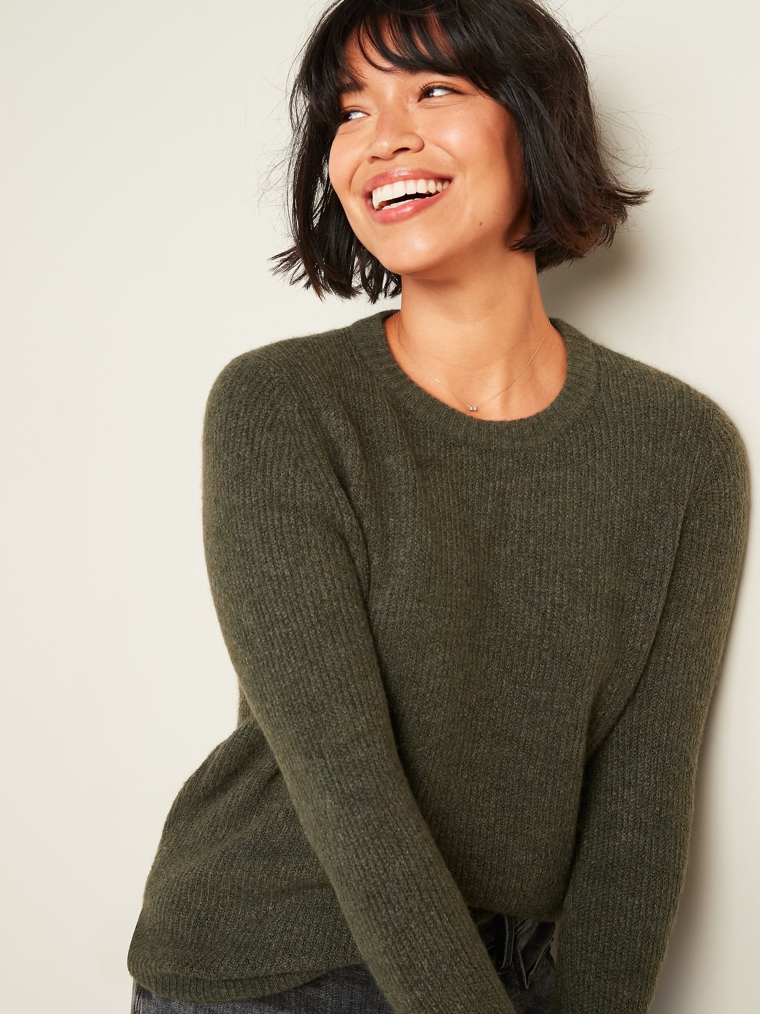 old navy textured crew neck sweater