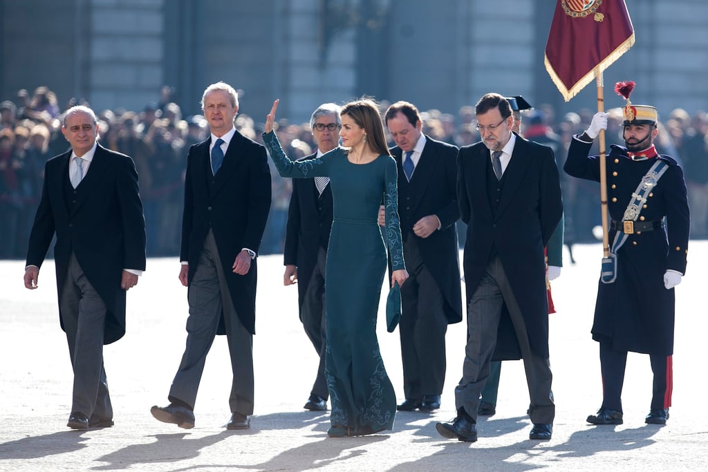 Queen Letizia at a Ceremony at the Royal Palace in Spain