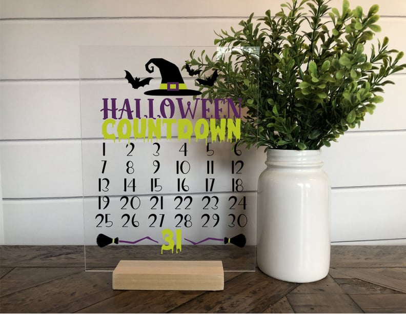 Clear Acrylic Halloween Dry Erase Countdown Board