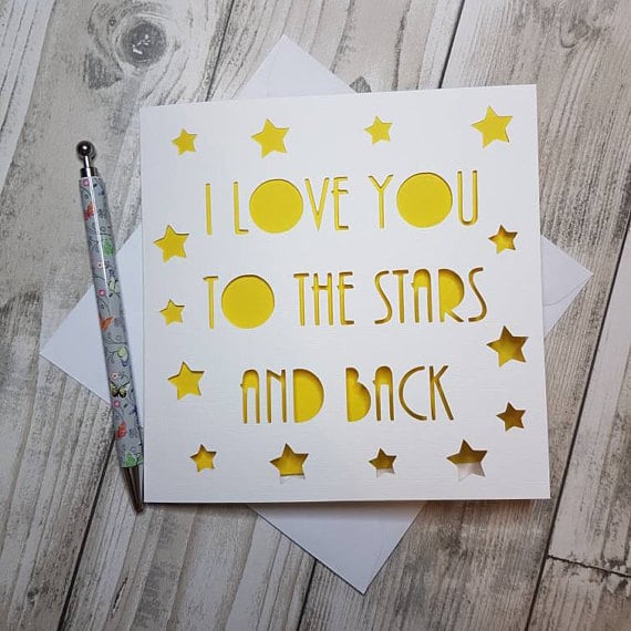ScizzorsandShapes I Love You to the Stars and Back Valentine