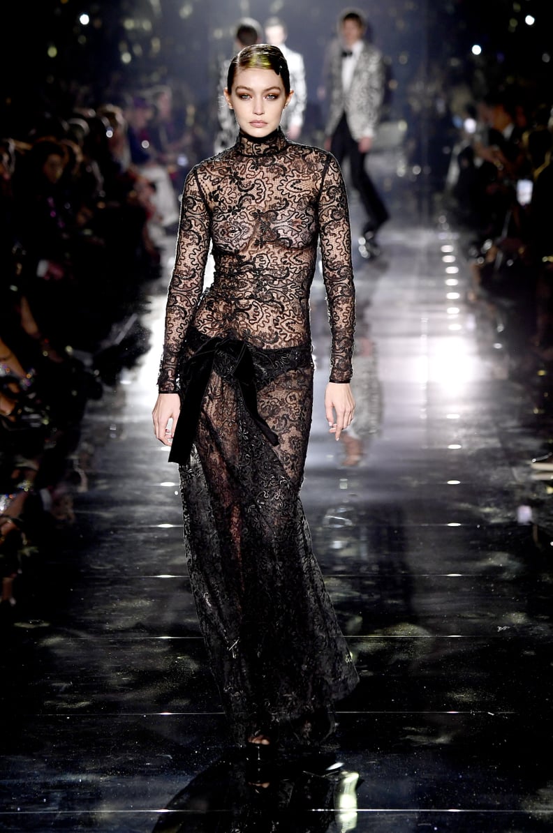 Gigi Hadid on the Tom Ford Fall 2020 Runway