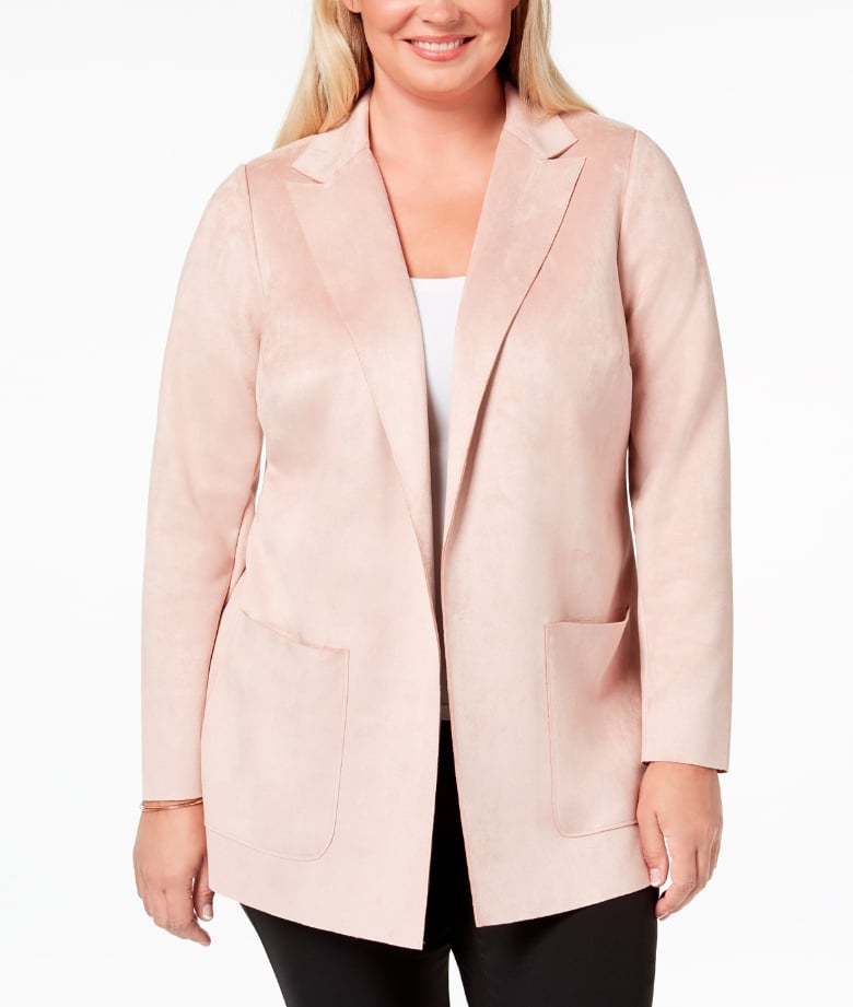 Charter Club Plus Size Faux-Suede Blazer