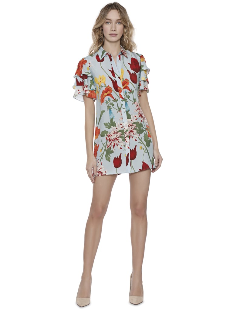 Alice and Olivia Jem Short-Sleeve Shirt Dress