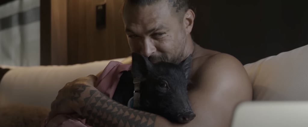 Jason Momoa Watches Slumberland With His New Pet Pig
