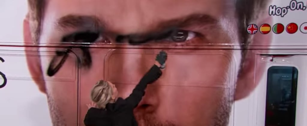 Jennifer Lawrence Spray-Painting Chris Pratt on Kimmel Video