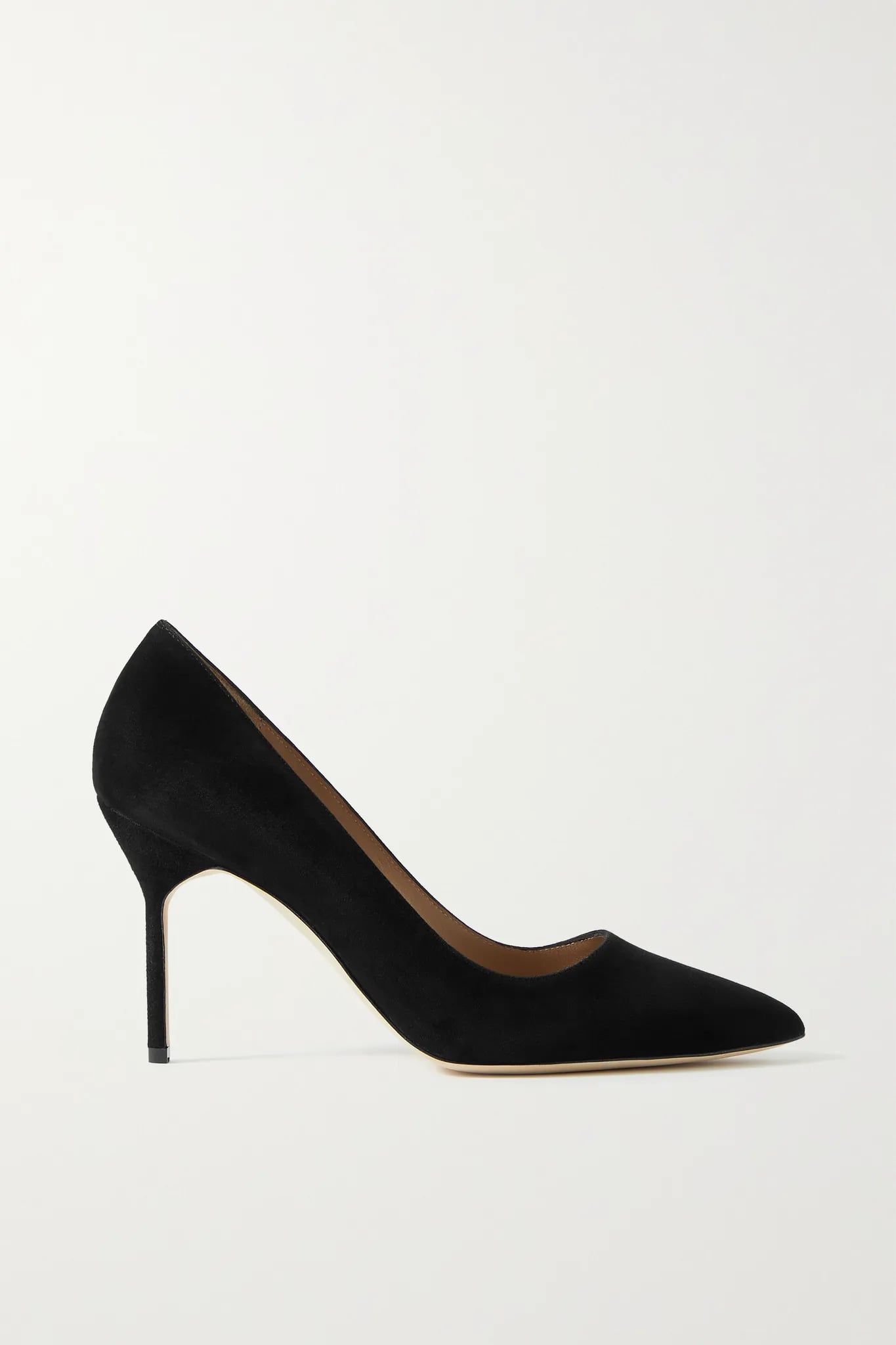 Manolo blahnik bb 90 suede point toe pumps top