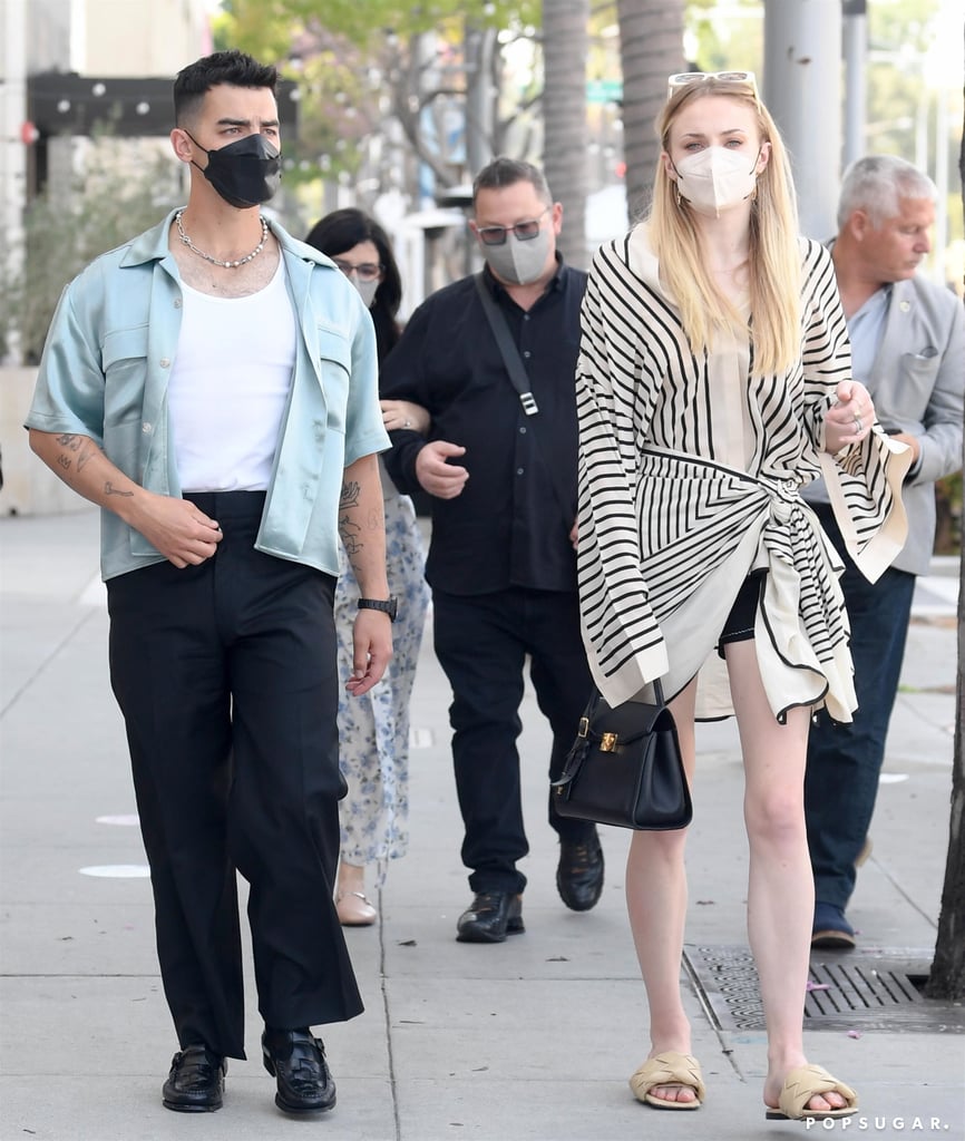 Sophie Turner Wears a Striped Top While Out With Joe Jonas