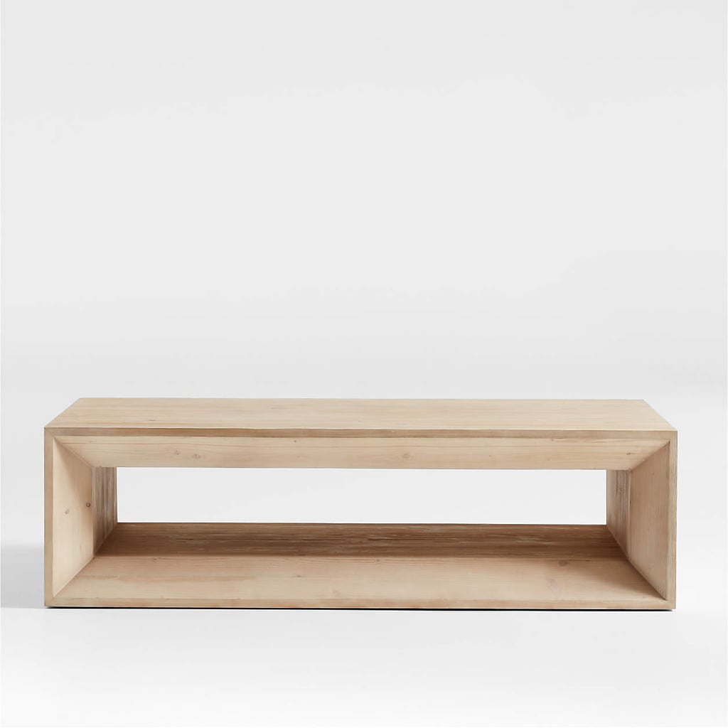 A Wooden Coffee Table From Crate & Barrel