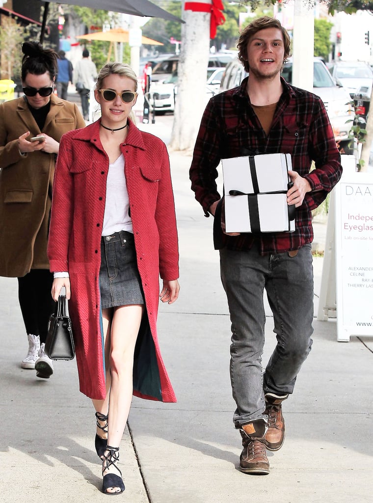 Emma Roberts and Evan Peters Out in LA December 2016