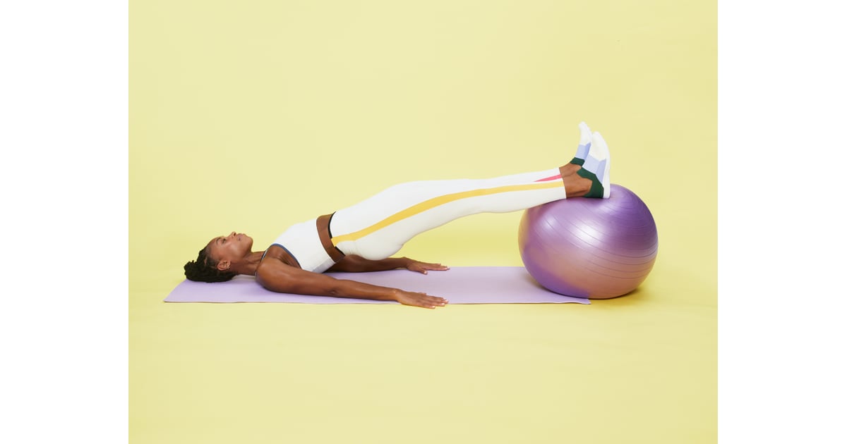 StraightLeg Bridge Hold With Stability Ball Glute Bridge Exercise