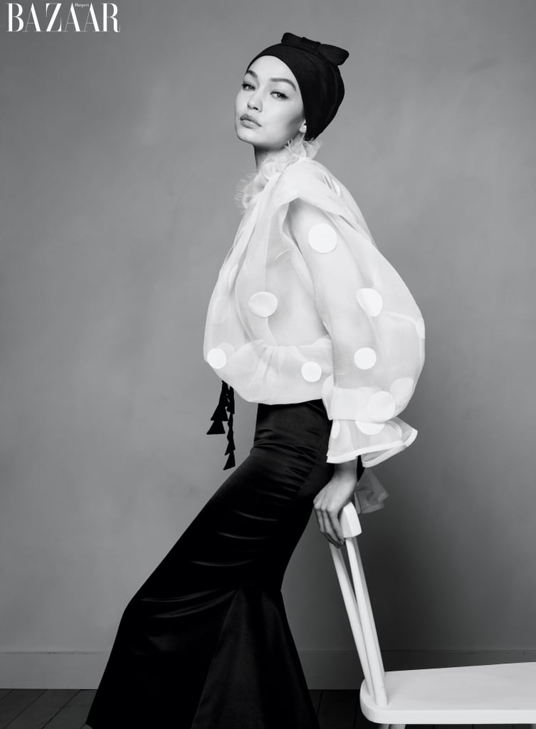 Gigi Hadid Wearing Valentino in Harper's Bazaar