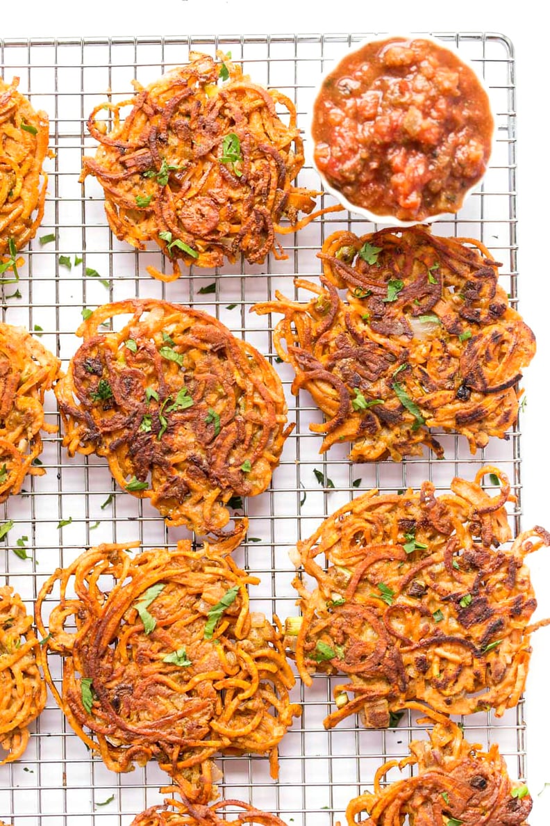 Spiralized Sweet Potato Chili Fritters