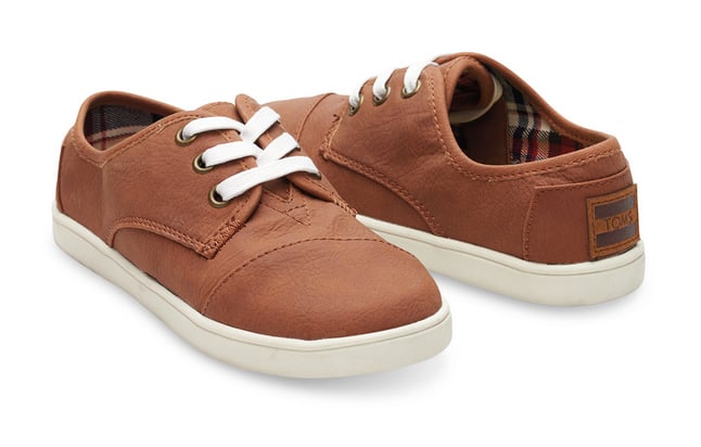 Toms Brown Leather Sneakers