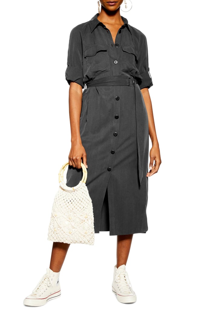 Topshop Utility Midi Shirtdress