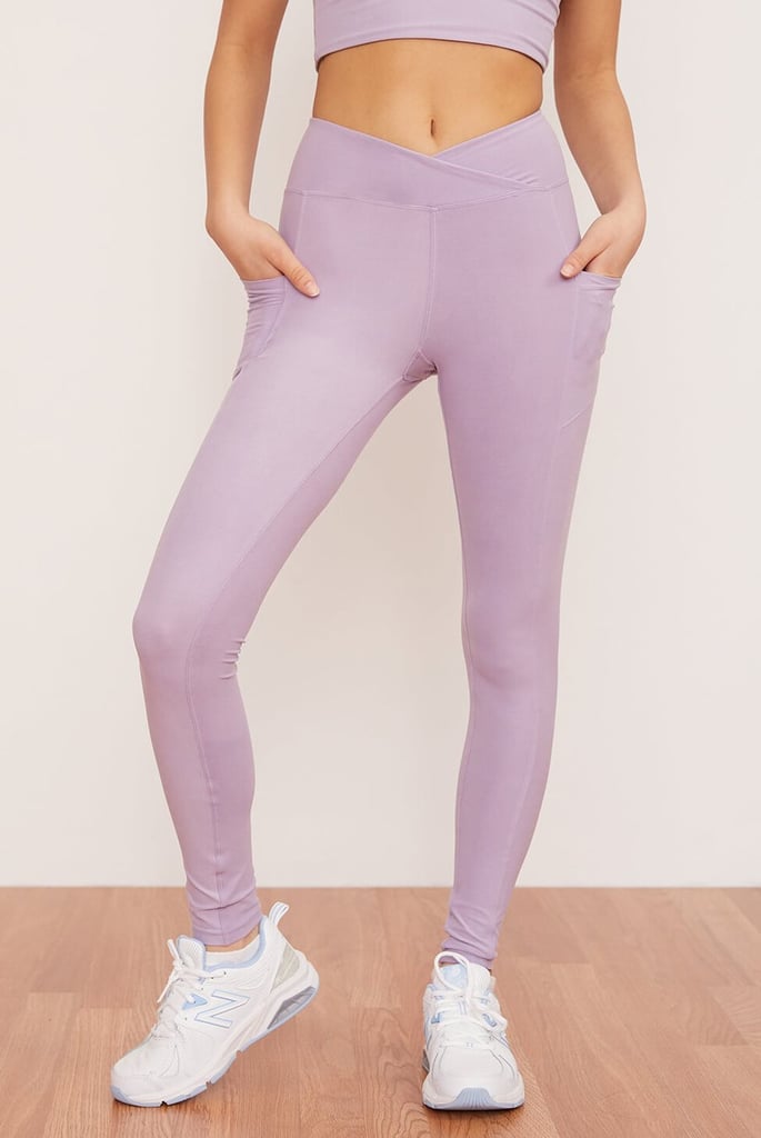 Crossover Pocket Legging in Lavender