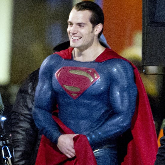 Henry Cavill on the Set of Batman v Superman