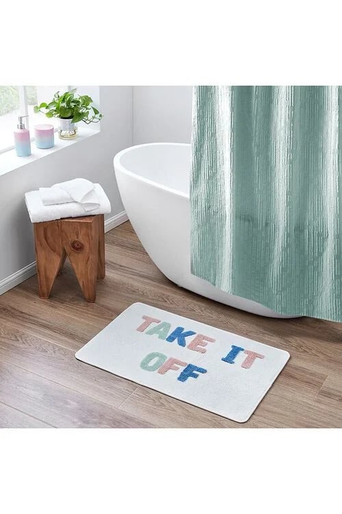 Take It Off Graphic Bath Mat Check Out Forever 21's New Home Decor