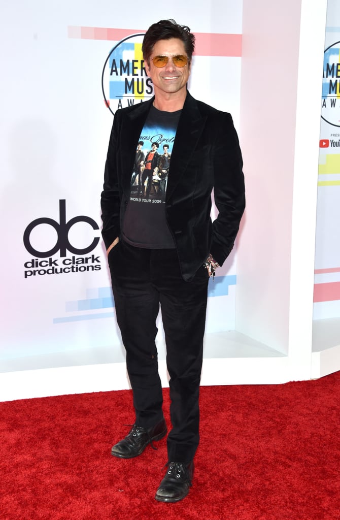 John Stamos Wearing Jonas Brothers T-Shirt at 2018 AMAs