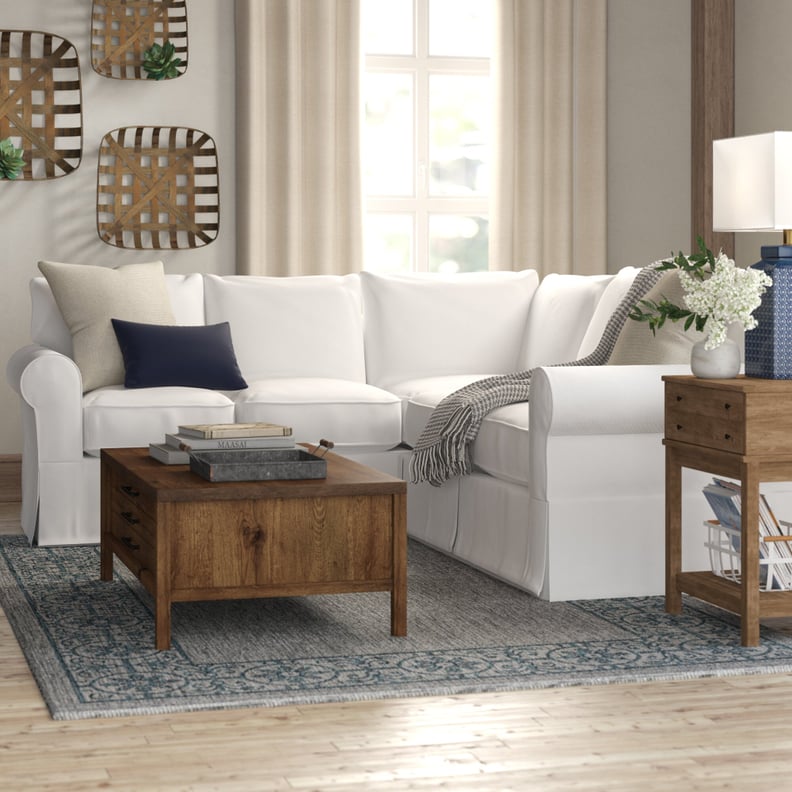 A Cozy Sectional: Birch Lane Jameson Slipcovered Symmetrical Sectional