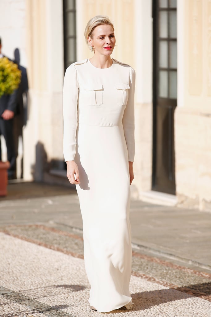 Princess Charlene of Monaco wearing Ralph Lauren.