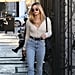 Hailey Baldwin's Fuzzy Cropped Cardigan Sweater