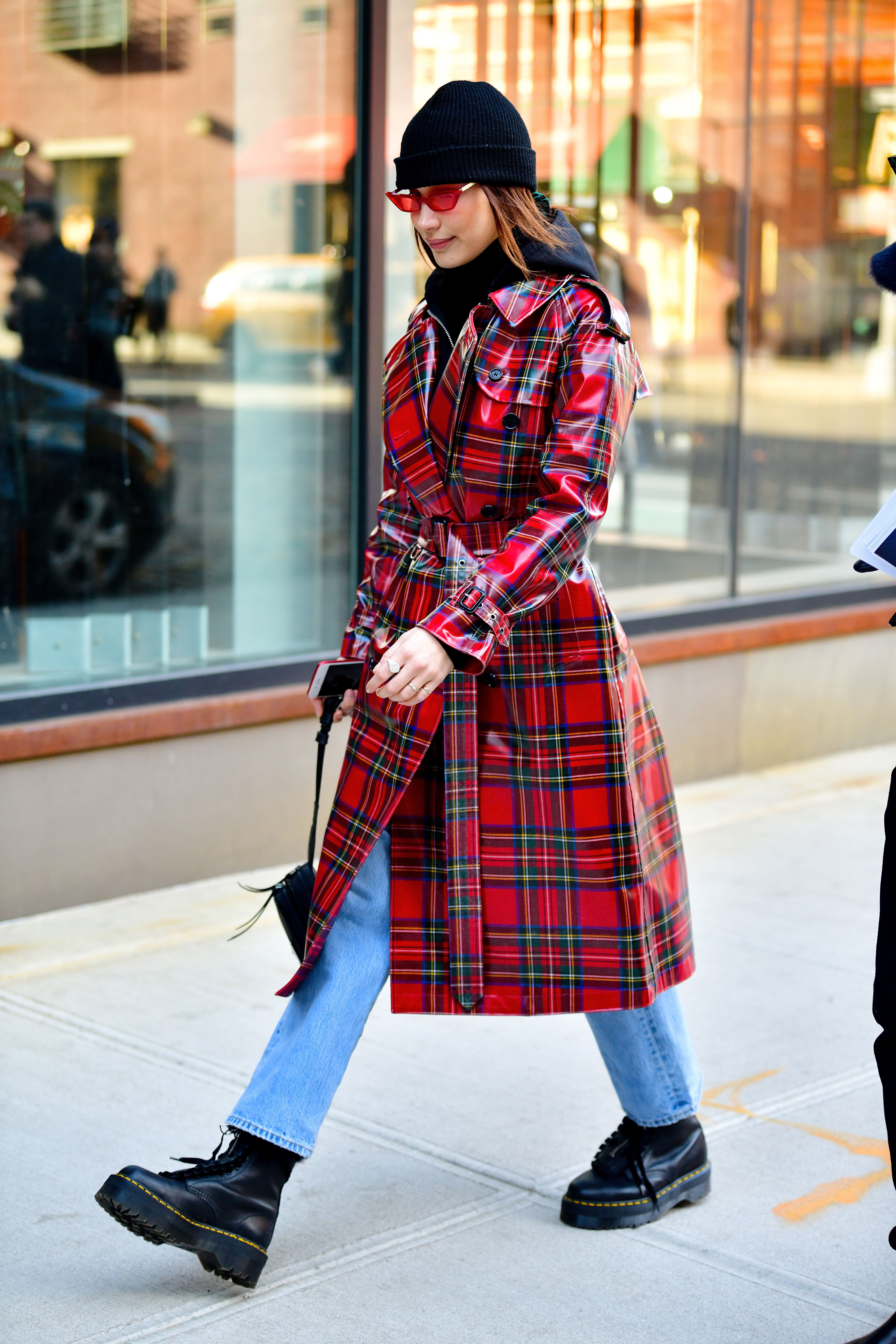 Tartan burberry coat online