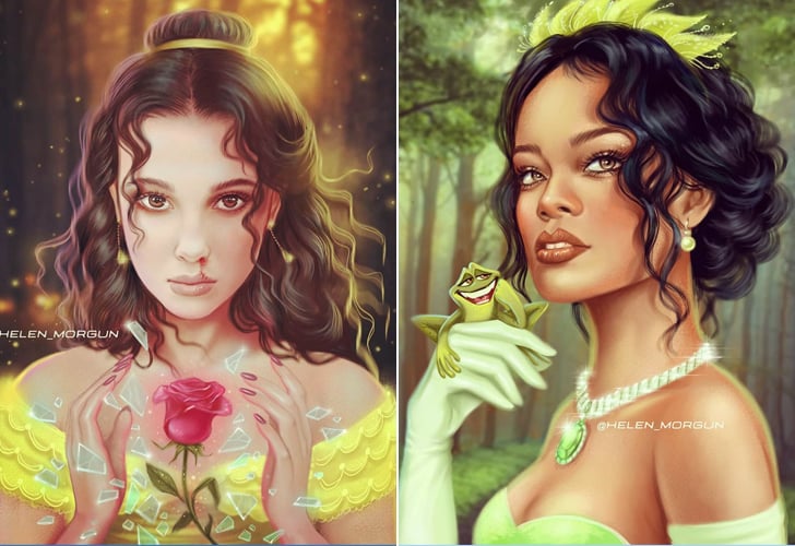 Female Celebrities as Disney Princesses Artwork