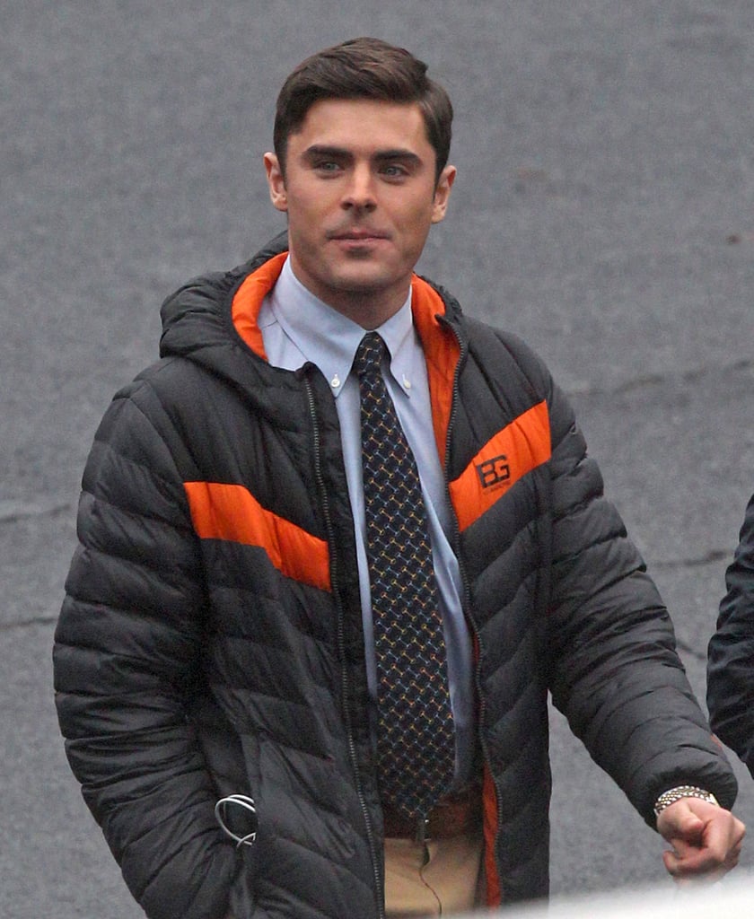 Zac Efron transformed into a prepster on the set of Dirty Grandpa in Atlanta on Monday.