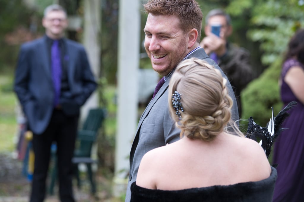 This Backyard Wedding Had Charming Rustic Halloween Decor