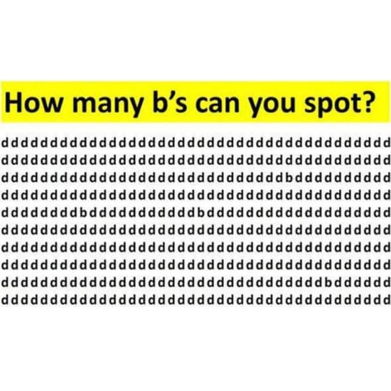 How Many Bs in This Brain Teaser?