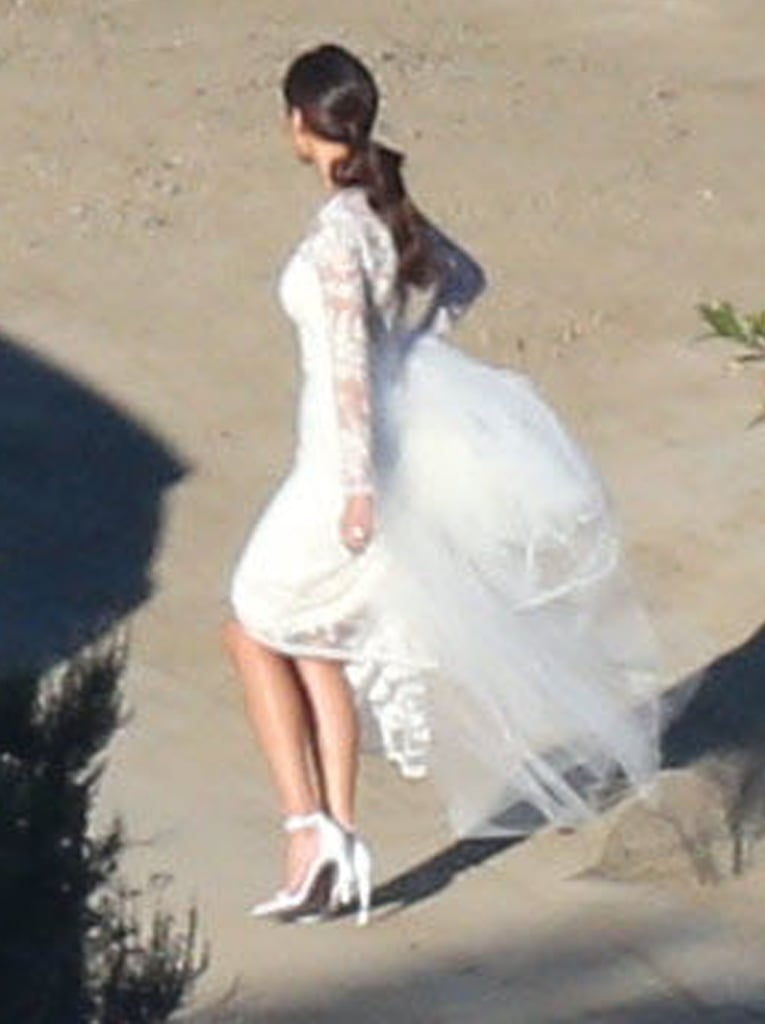 And aside from a dapper Bryan, her white ankle-strap shoes were the perfect match.
