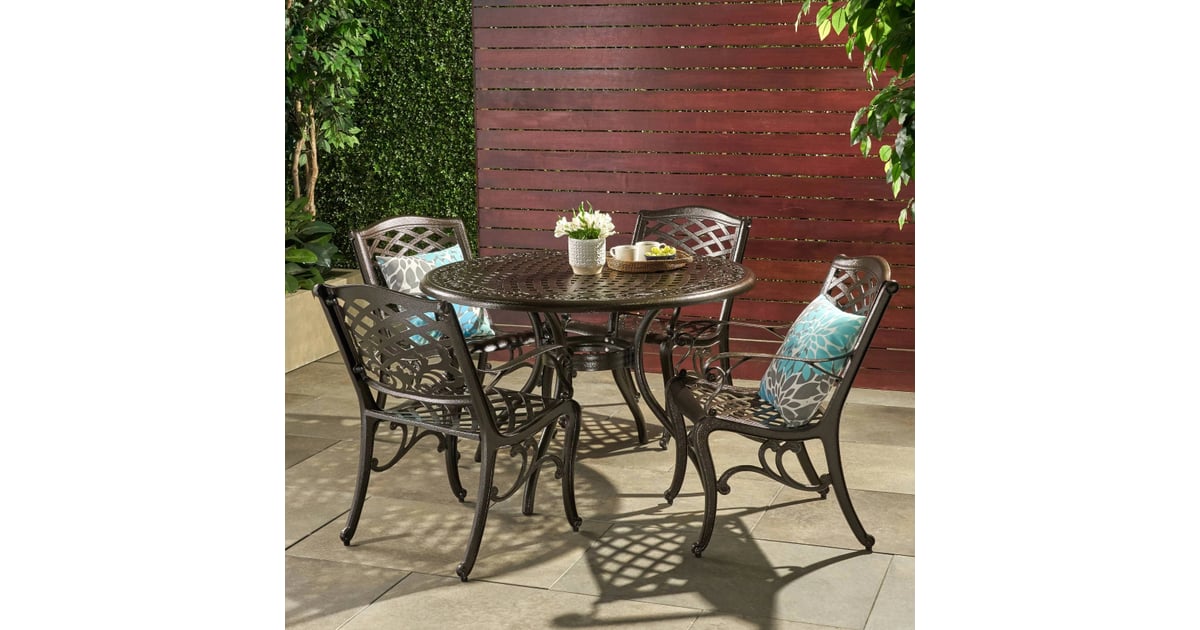 Hallandale Sarasota Cast Aluminum Patio Dining Set Best Outdoor Furniture at Target 2020