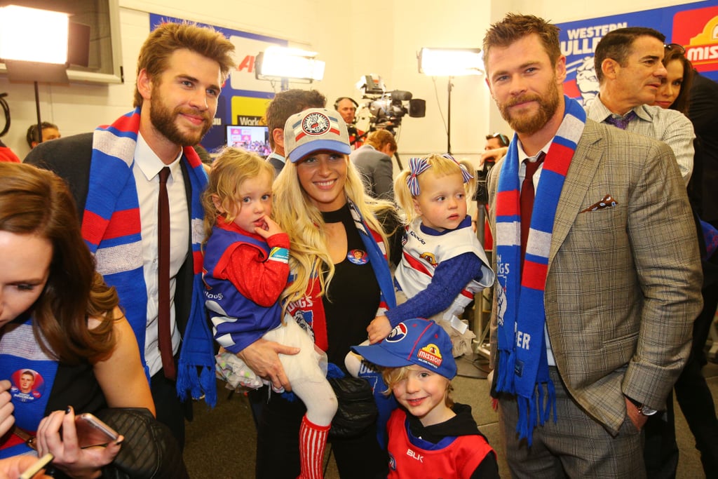 Chris and Liam Hemsworth at AFL Grand Final October 2016