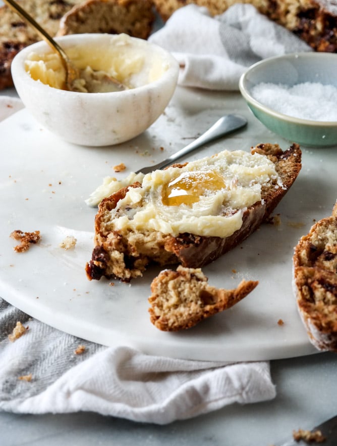 Soda Bread With Milk Chocolate and Salted Honey Butter