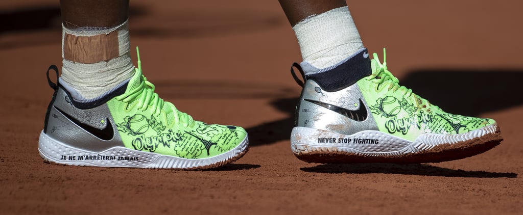 Serena Williams' Custom Neon-Green Nike French Open Sneakers