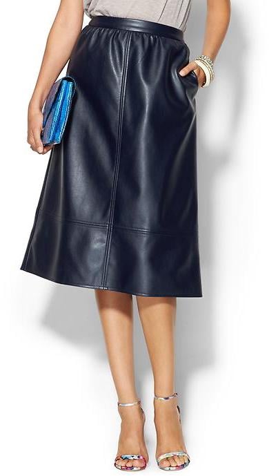 Piperlime Collection Vegan Leather Skirt