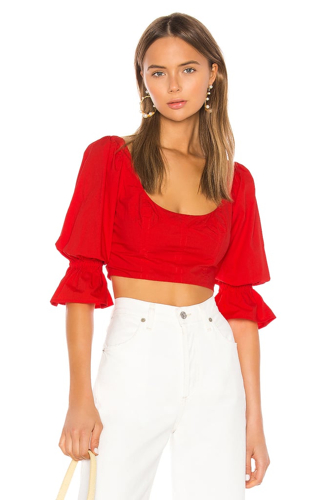 Camila Coelho Neva Top in Red Scarlet from Revolve.com