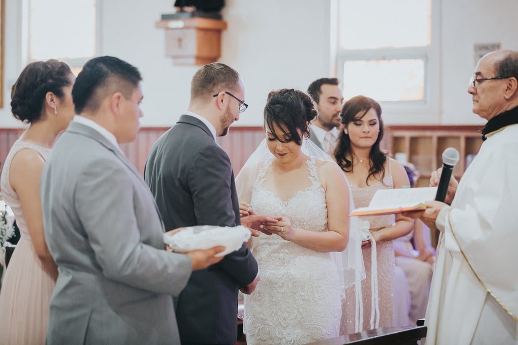 Elegant Wedding Reception With Blush and Gray Colors