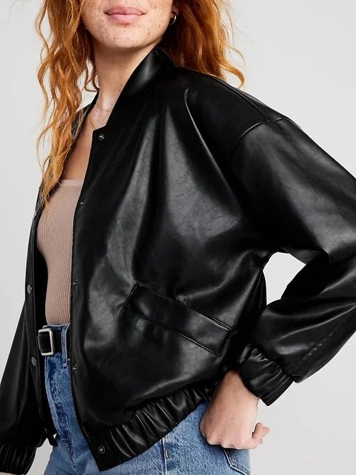 Old Navy Faux-Leather Bomber Jacket