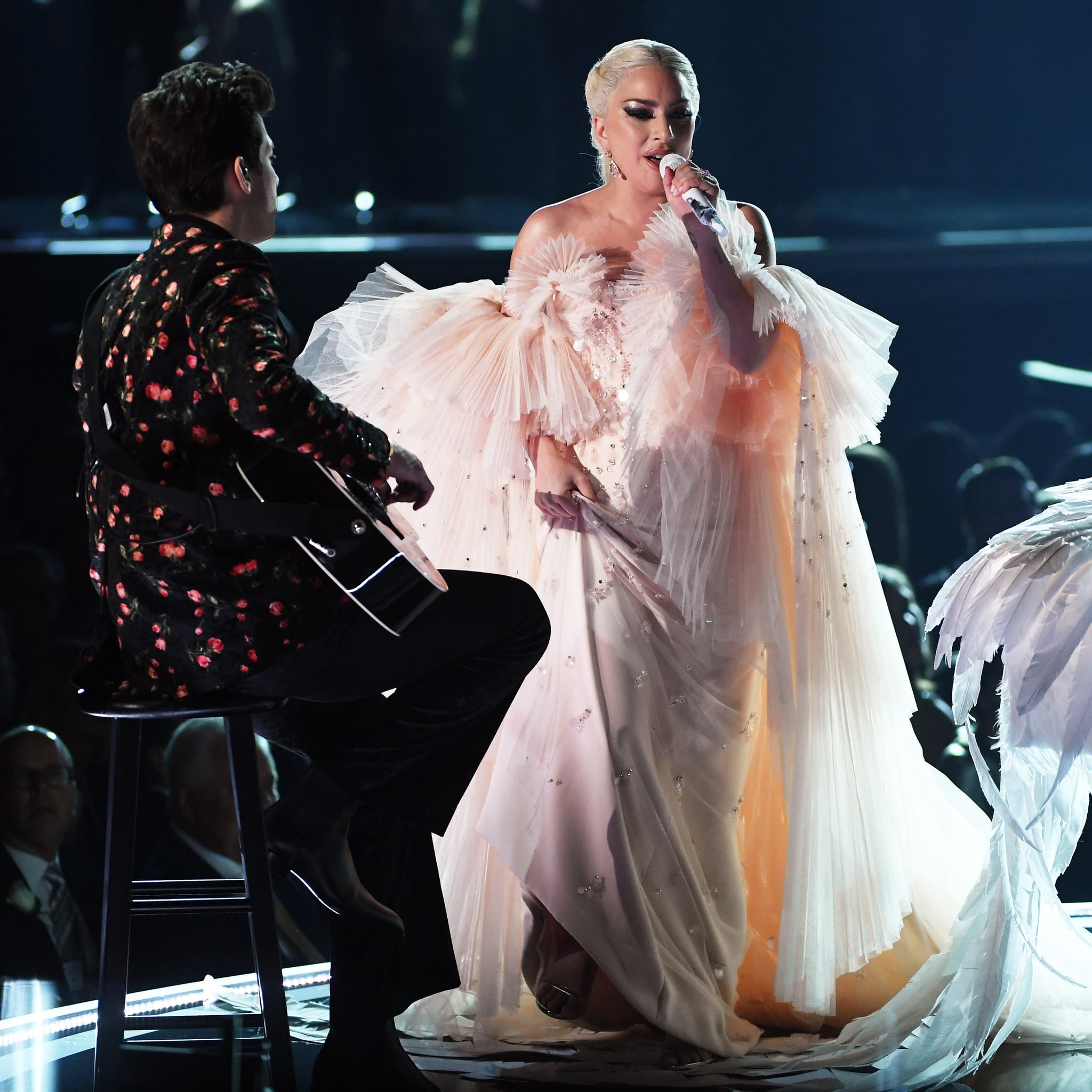 Lady Gaga Wears Armani Privé White Dress to SAG Awards in 2022