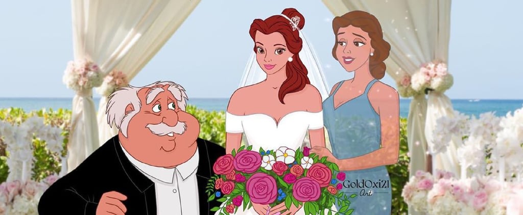 Artist Transforms Disney Princesses Into Brides With Parents