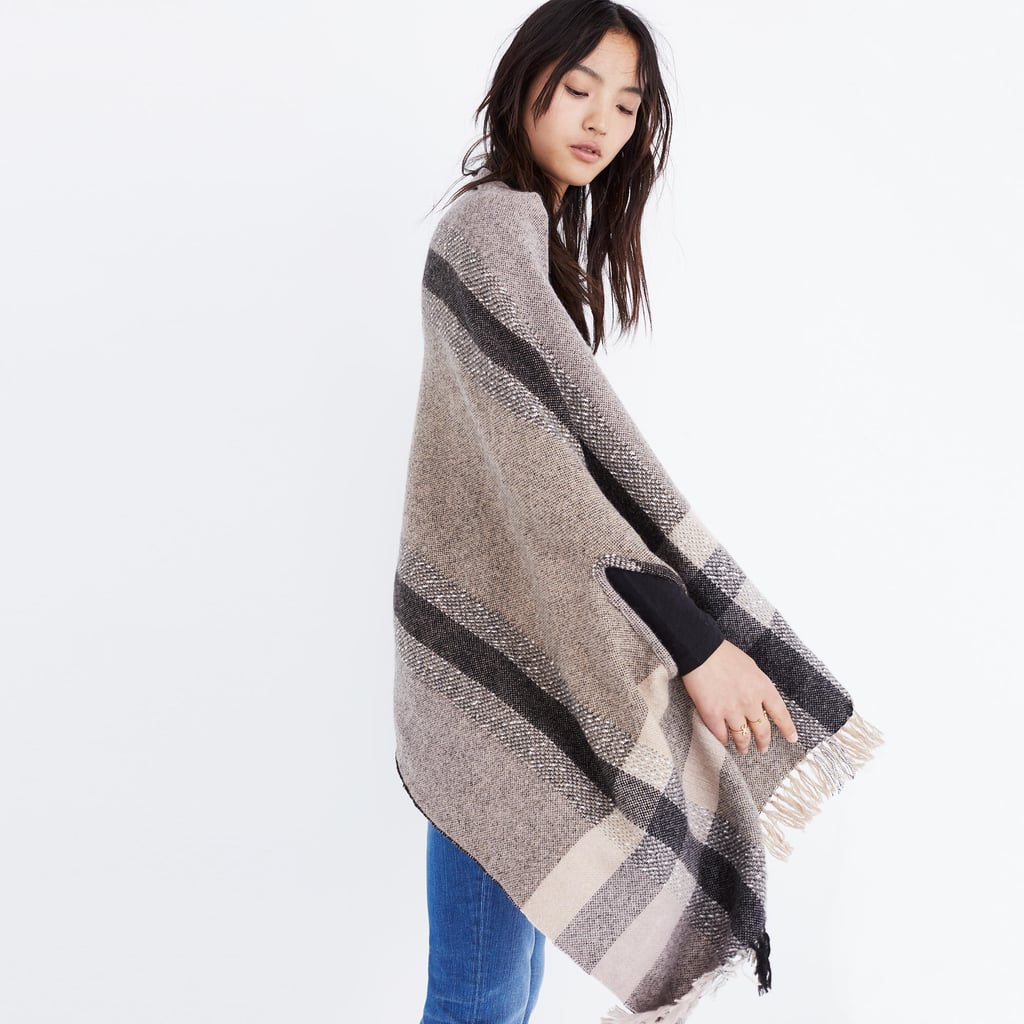 Madewell Placed Plaid Cape Scarf