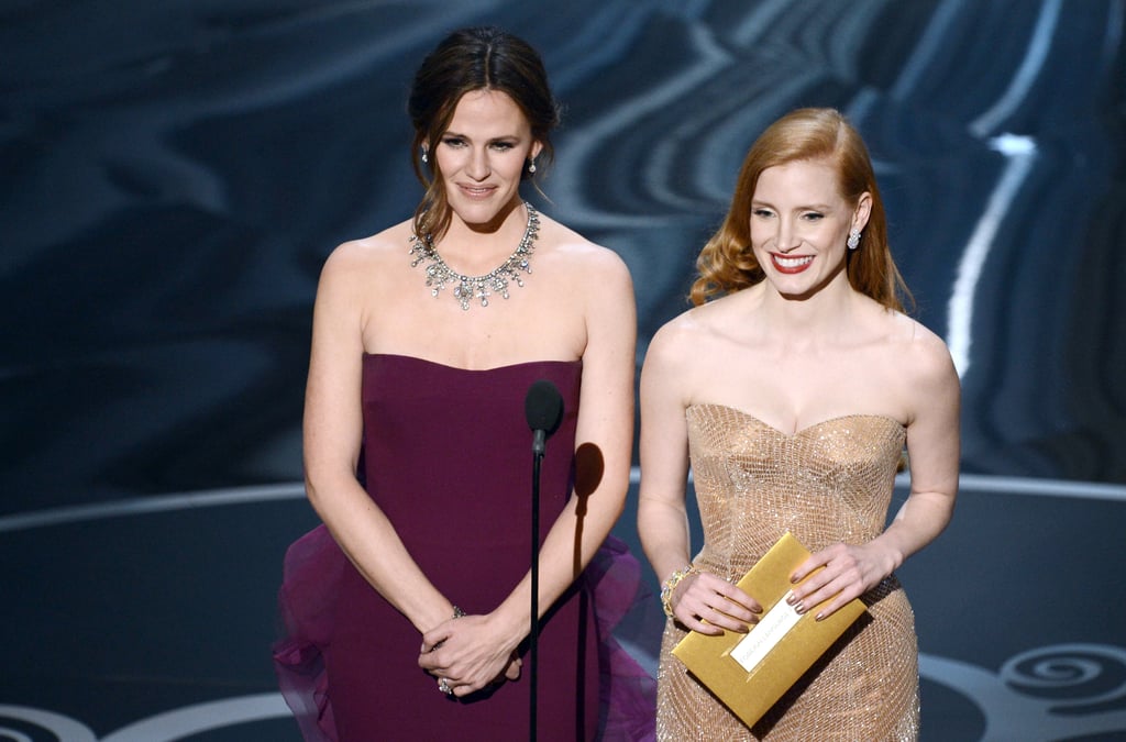 She also presented onstage with Jessica Chastain.