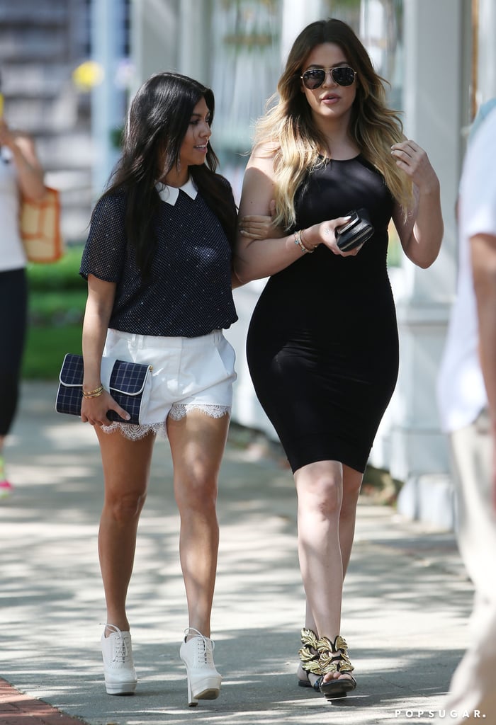 Kourtney and Khloe Kardashian Filming in the Hamptons