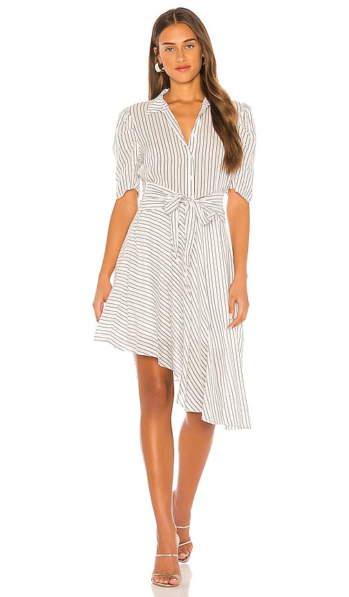 1. STATE Tie Front Striped Dress