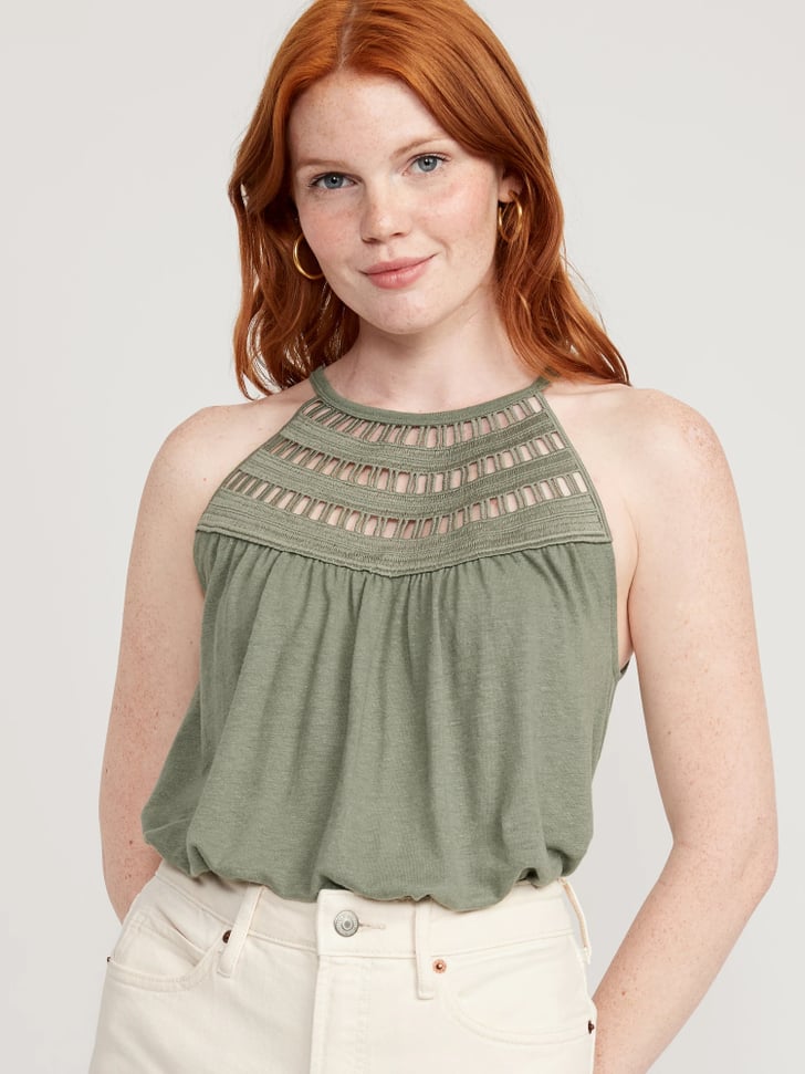 Best CrochetTrim Tank Top Best Tank Tops and Camis From Old Navy