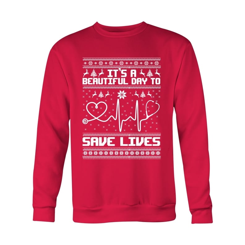 Grey's Anatomy "It's a Beautiful Day to Save Lives" Ugly Christmas Shirt